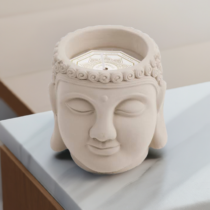 14oz Buddha Head Candle – Citronella & Citrus Fragrance