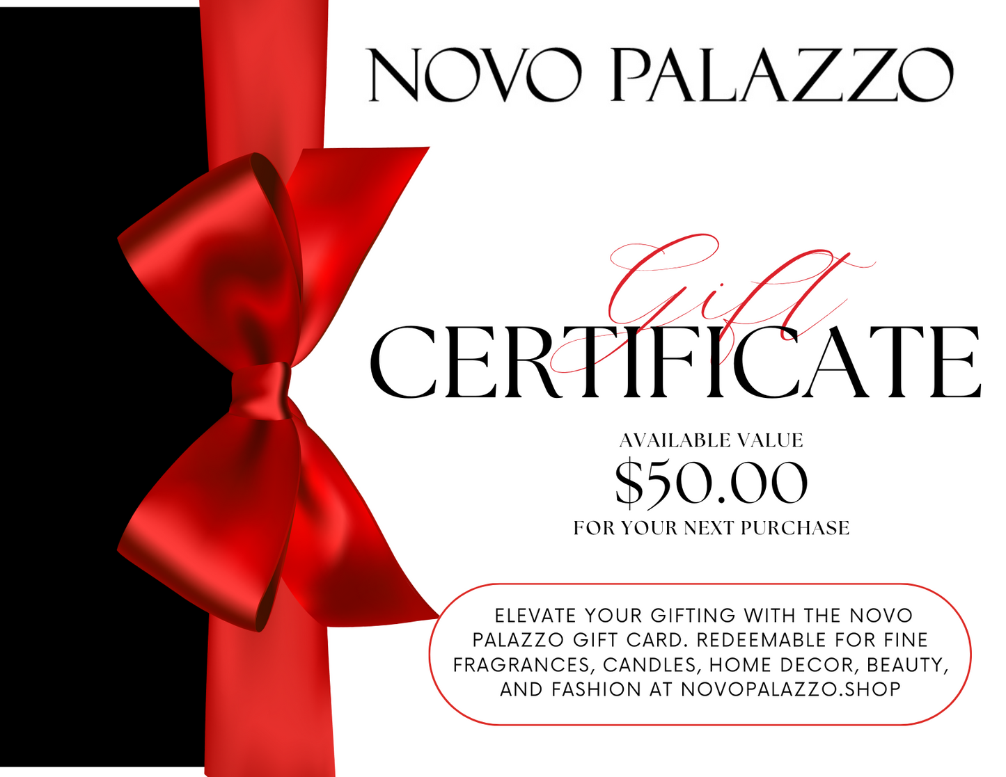 Novo Palazzo Gift Card