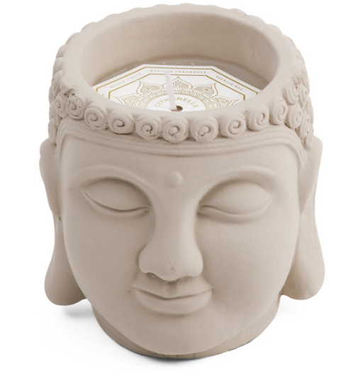 14oz Buddha Head Candle – Citronella & Citrus Fragrance